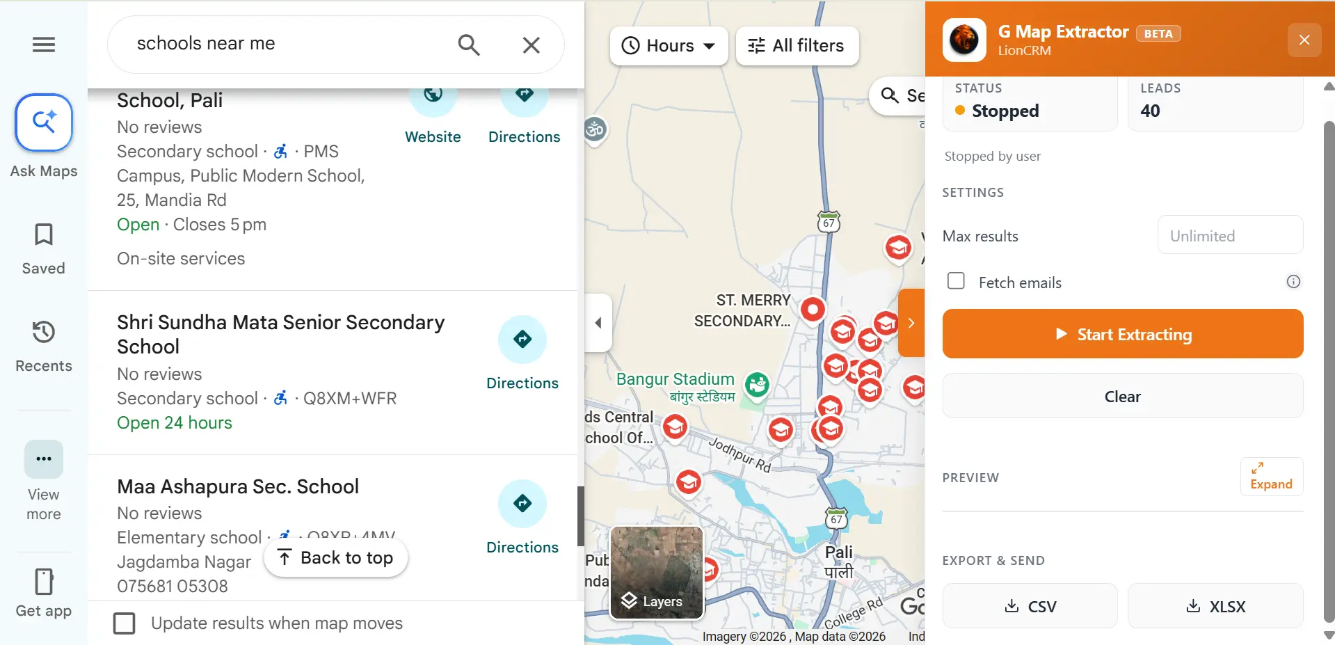 G Map Extractor &mdash; Extract Business Leads from Google Maps