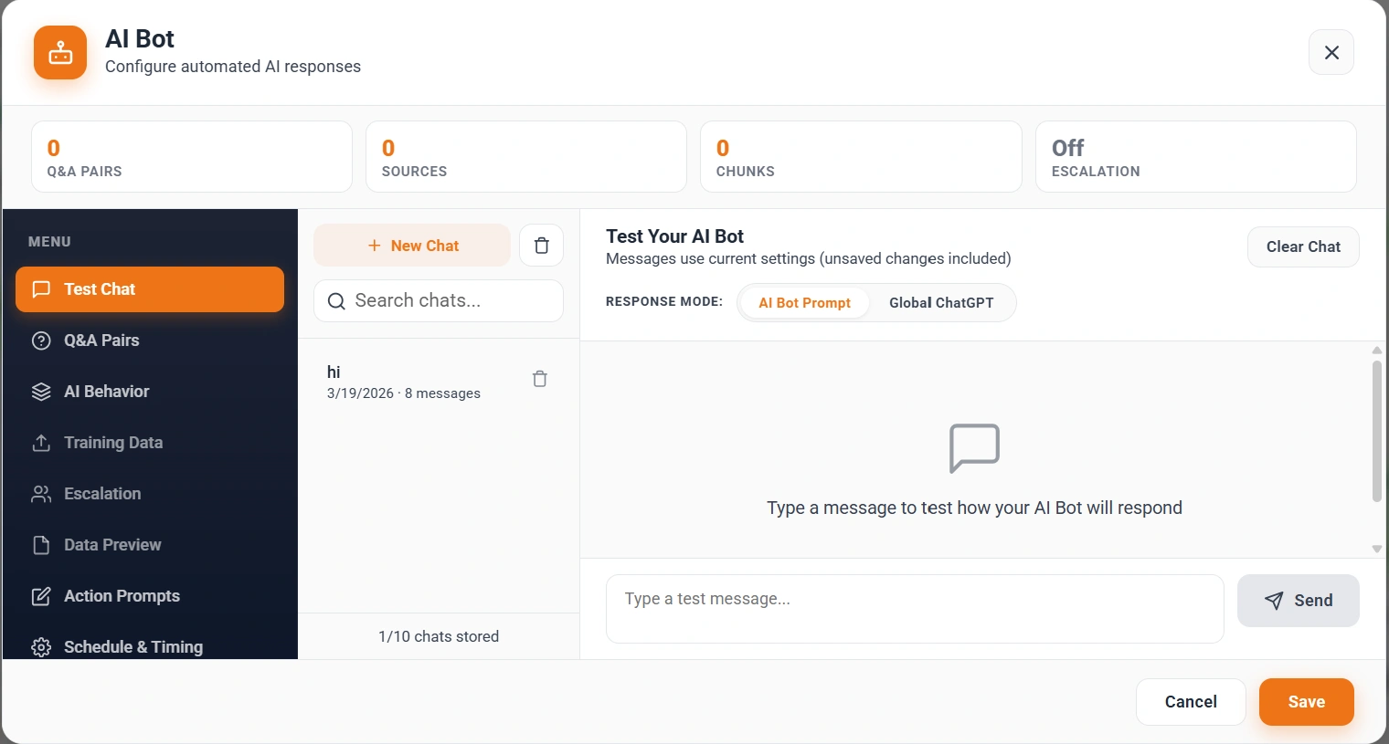 AI Chatbot Lion CRM Feature